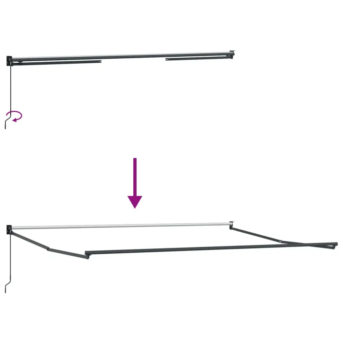 Novaro Behúzható napellenző Narancs és Barna 450 x 300 x 165 cm