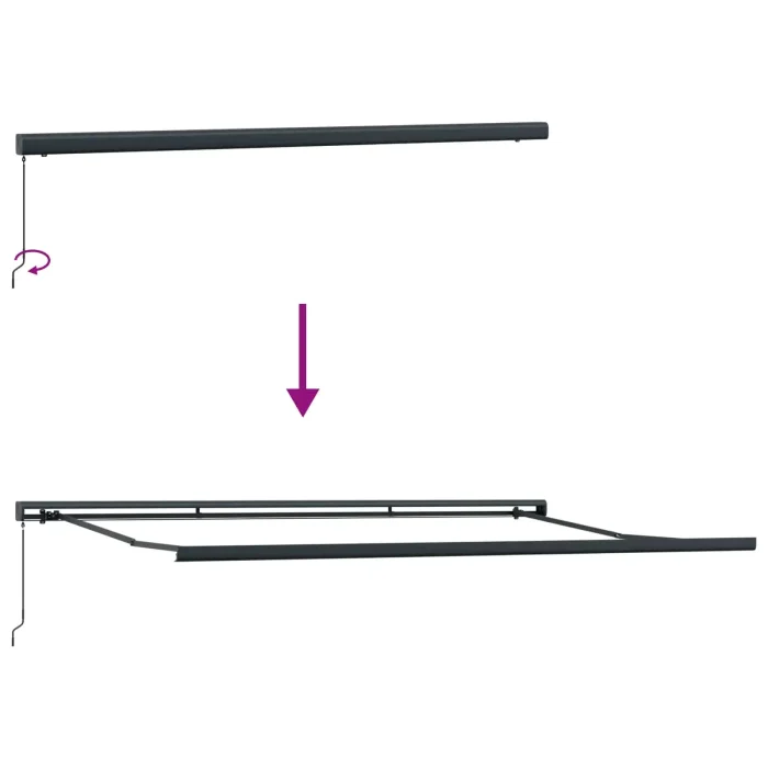 Novaro Behúzható napellenző Piros és Fekete 450 × 300 cm