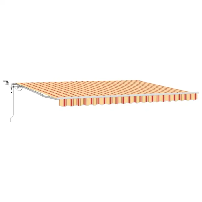 Novaro Behúzható napellenző Sárga és narancs 450 × 300 cm Poliészter