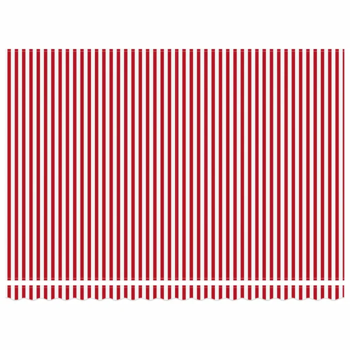 Novaro Behúzható napellenző Piros és Fehér 450 × 300 cm Poliészter