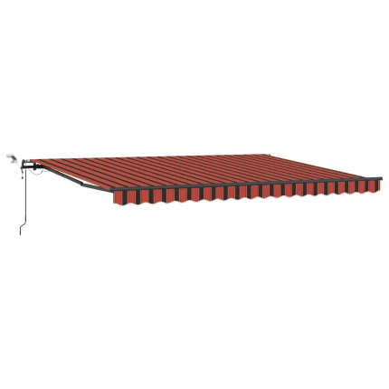 Novaro Behúzható napellenző narancssárga és barna 450 × 350 cm