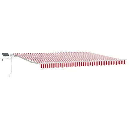 Novaro Behúzható napellenző Piros és Fehér 450 × 350 cm