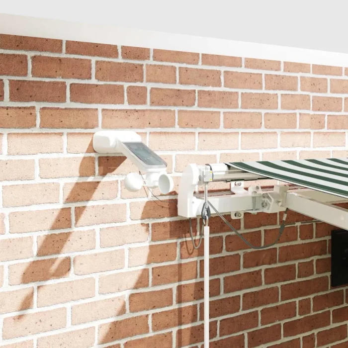 Novaro Behúzható napellenző Zöld és Fehér 450 × 350 cm Poliészter