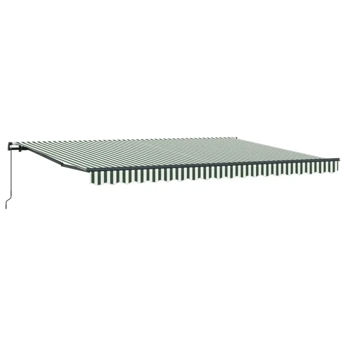 Novaro Behúzható napellenző Zöld és Fehér 450 × 350 cm