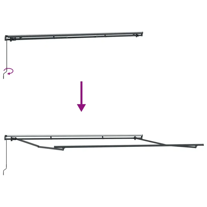Novaro Behúzható napellenző Zöld és Fehér 450 × 350 cm