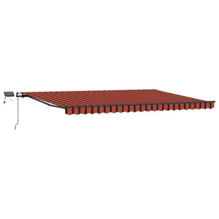 Novaro Behúzható napellenző narancssárga és barna 500 × 300 cm