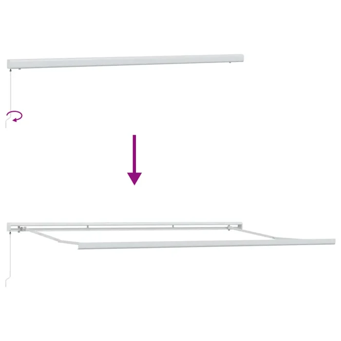Novaro Behúzható napellenző Piros és Fekete 500 × 300 cm