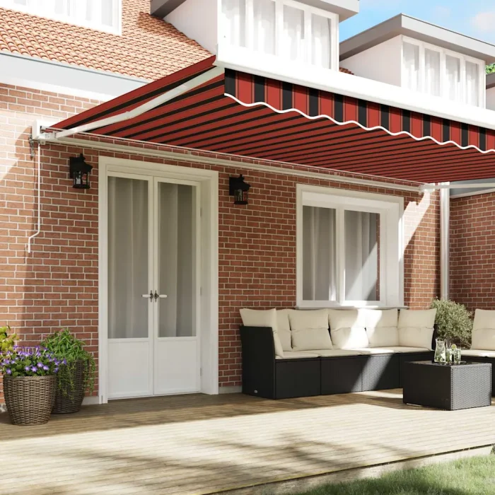Novaro Behúzható napellenző Narancs és Barna 500 x 300 x 165 cm