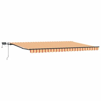 Novaro Behúzható napellenző Sárga és narancs 500 × 300 cm