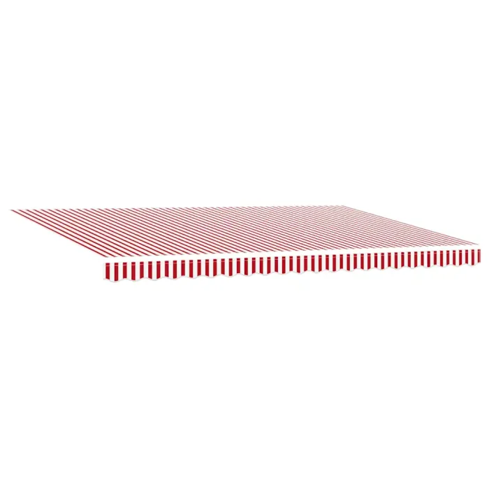 Novaro Behúzható napellenző Piros és Fehér 500 × 300 cm Poliészter
