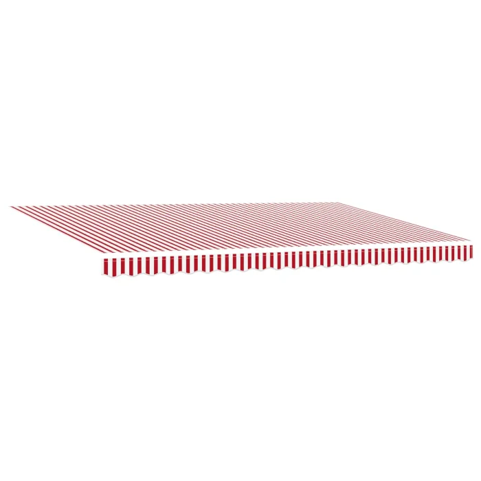 Novaro Behúzható napellenző Piros és Fehér 500 × 300 cm Poliészter