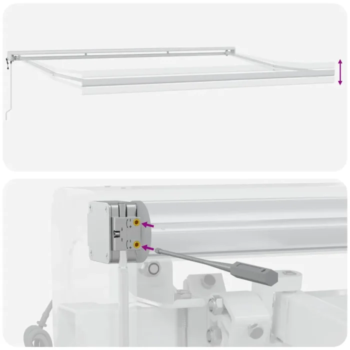Novaro Behúzható napellenző Sokszínű 500 x 300 x 165 cm Szövet és Fém
