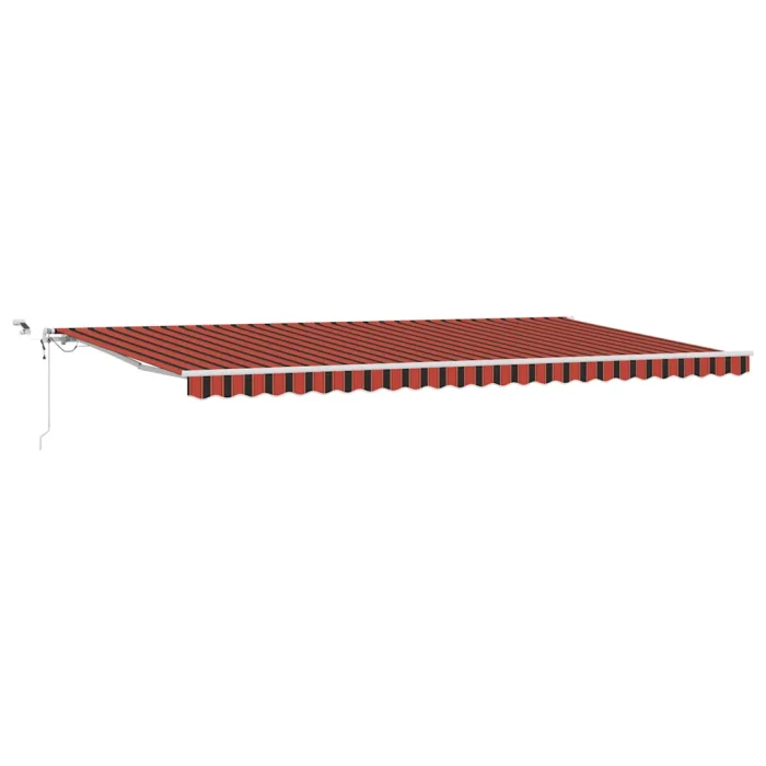 Novaro Behúzható napellenző Narancs és Barna 600 × 300 cm Poliészter