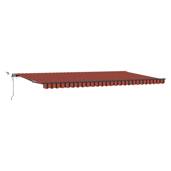 Novaro Behúzható napellenző narancssárga és barna 600 × 300 cm