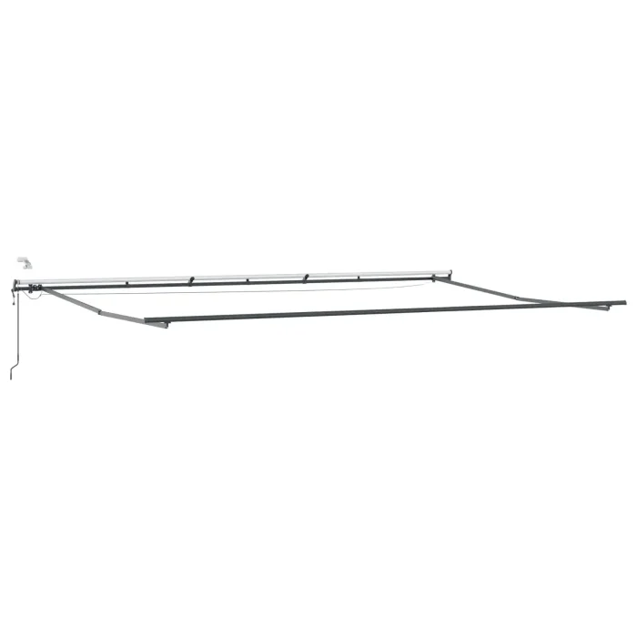 Novaro Behúzható napellenző narancssárga és barna 600 × 300 cm