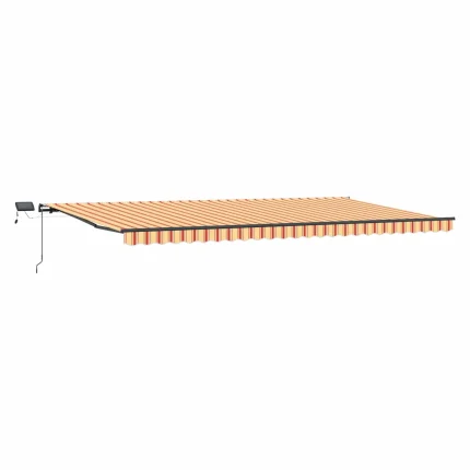 Novaro Behúzható napellenző Sárga és narancs 600 × 300 cm