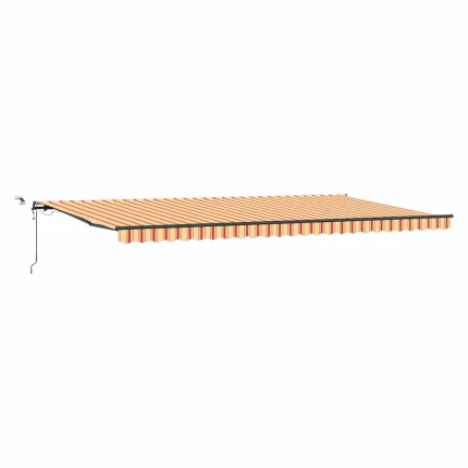 Novaro Behúzható napellenző Sárga és narancs 600 × 300 cm Poliészter