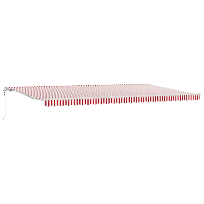 Novaro Behúzható napellenző Piros és Fehér 600 × 300 cm