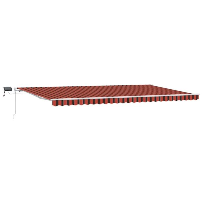 Novaro Behúzható napellenző narancssárga és barna 600 × 350 cm