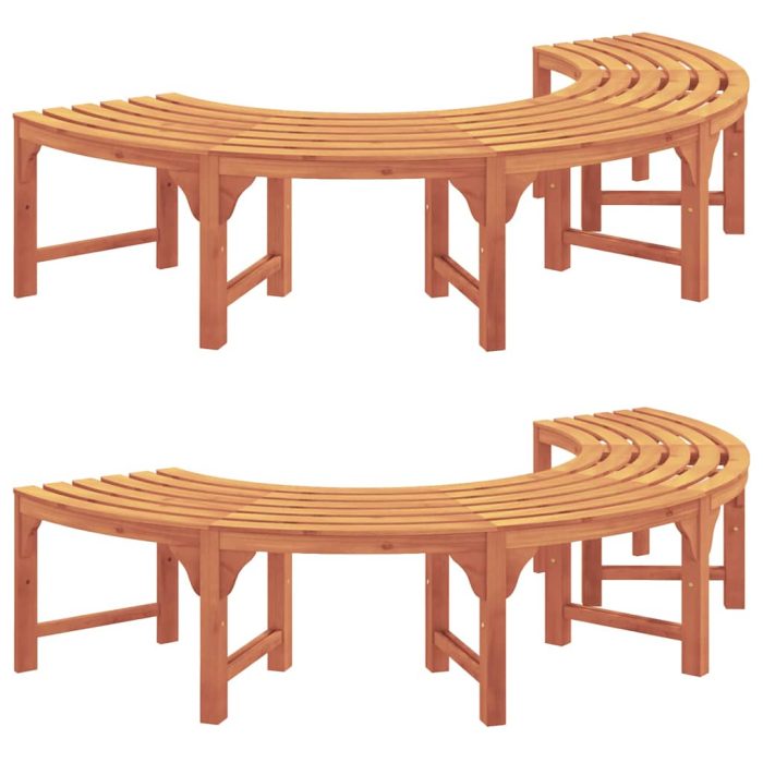 Novaro Fa pad 8 -Seater 2 db 160 x 80 x 45cm Tömör Eukaliptusz Fa - Image 2