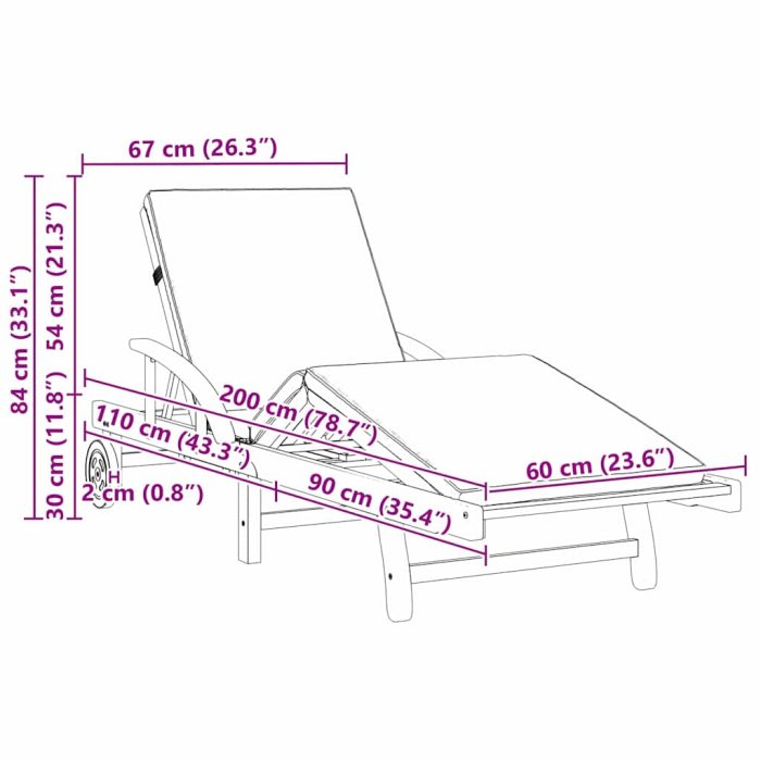 Novaro Napozó 2 db Tömör Akácfa Bézs - Image 10
