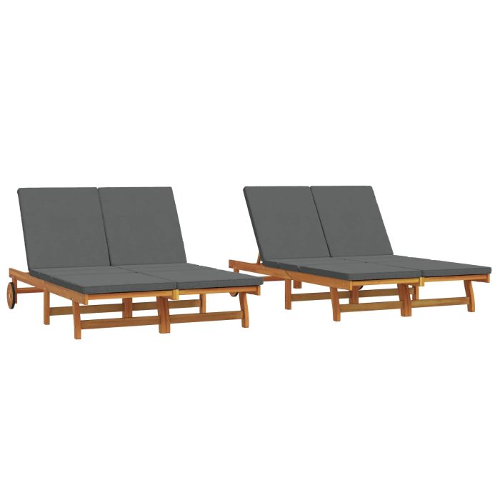 Novaro Napozó Barna 125 x 200 x 84 cm Tömör Akácfa - Image 2