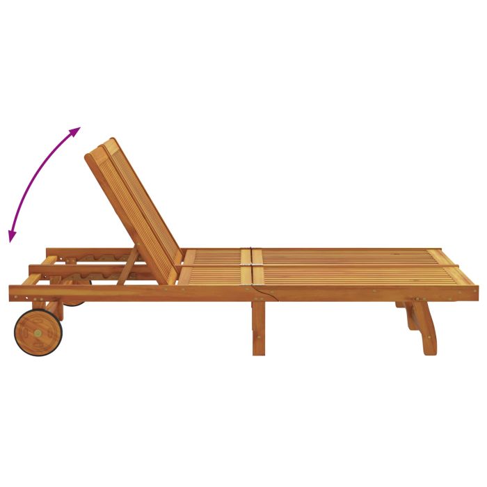Novaro Napozó Barna 125 x 200 x 84 cm Tömör Akácfa - Image 7