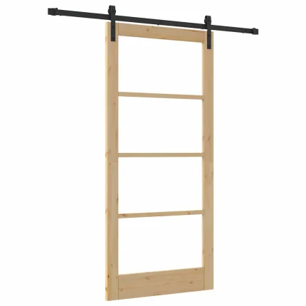 Novaro Csúszó ajtó ORKDAL Természetes és fekete 93 x 202 cm