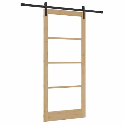 Novaro Csúszó ajtó ORKDAL Természetes és fekete 93 x 211 cm