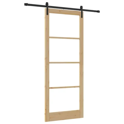 Novaro Csúszó ajtó ORKDAL Természetes és fekete 93 x 232 cm