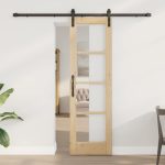 Novaro Csúszó ajtó ORKDAL Természetes és fekete 61 x 198,5 cm