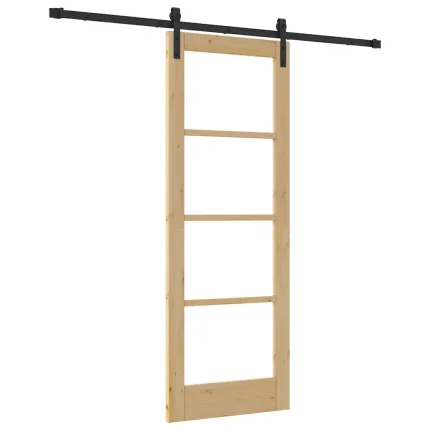 Novaro Csúszó ajtó ORKDAL Természetes és fekete 73,5 x 198,5 cm