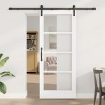 Novaro Csúszó ajtó ORKDAL Fehér és fekete 83 x 202 cm