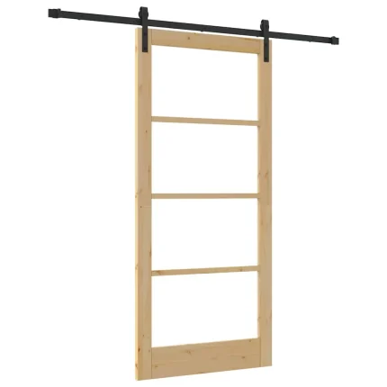 Novaro Csúszó ajtó ORKDAL Természetes és fekete 93 x 202 cm