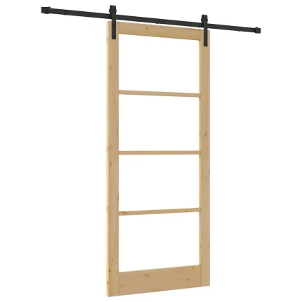 Novaro Csúszó ajtó ORKDAL Természetes és fekete 93 x 211 cm