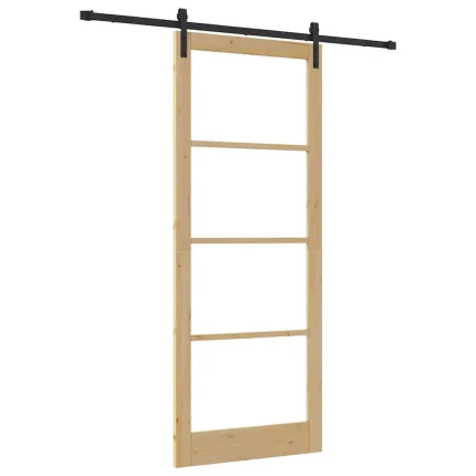 Novaro Csúszó ajtó ORKDAL Természetes és fekete 93 x 232 cm