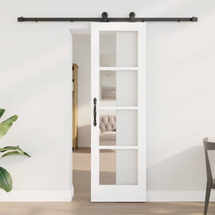 Novaro Csúszó ajtó ORKDAL 61 x 198,5 cm Tömör fenyőfa és üveg