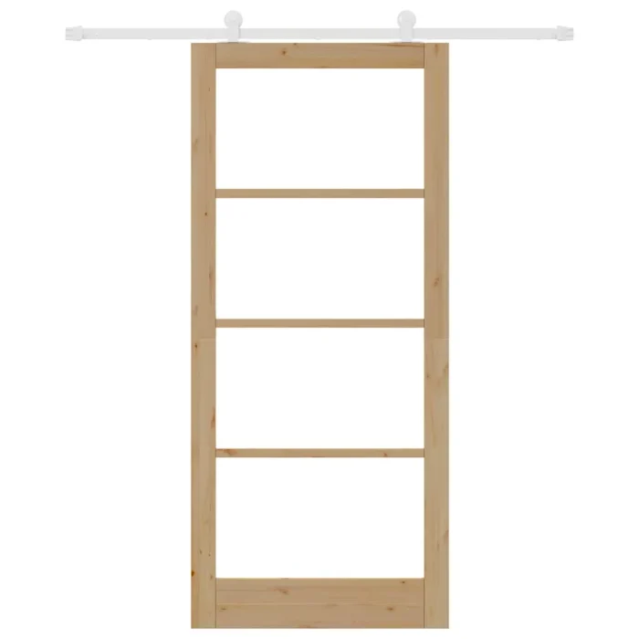 Novaro Csúszó ajtó ORKDAL 93 x 211 cm Tömör fenyőfa és üveg