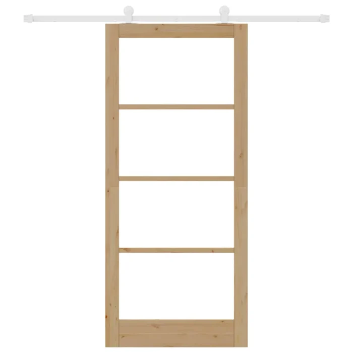 Novaro Csúszó ajtó ORKDAL 93 x 211 cm Tömör fenyőfa és üveg
