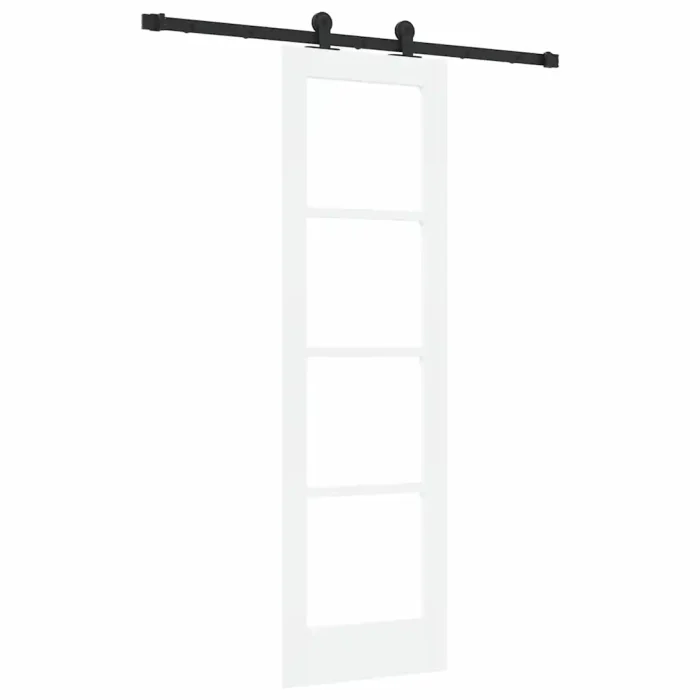 Novaro Csúszó ajtó ORKDAL Fehér 61 x 198,5 cm Tömör fenyőfa és üveg