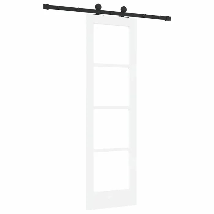 Novaro Csúszó ajtó ORKDAL Fehér 61 x 198,5 cm Tömör fenyőfa és üveg