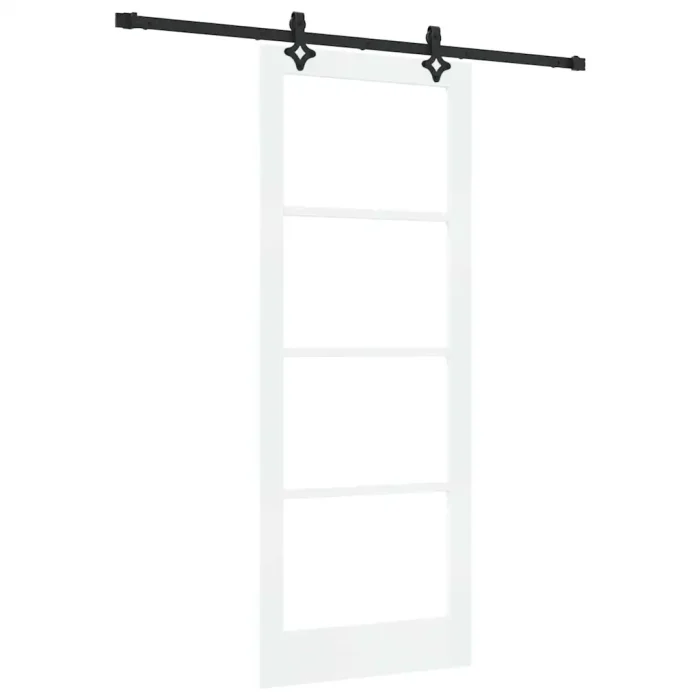Novaro Csúszó ajtó ORKDAL 83 x 211 cm Tömör fenyőfa és üveg