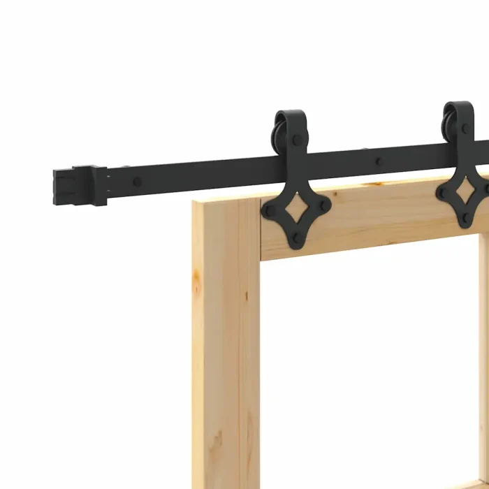 Novaro Csúszó ajtó Természetes 93 x 202 cm Tömör fenyőfa és üveg