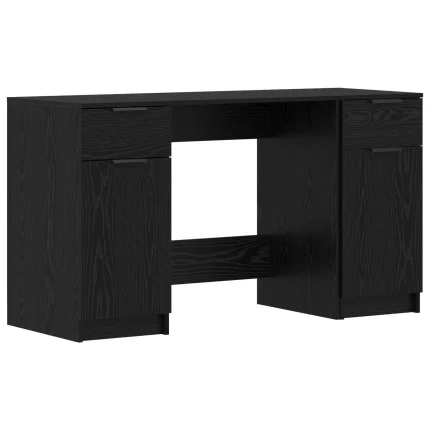 Novaro Asztal fiókkal ajtóval Fekete tölgy 133 x 50 x 75 cm Szerelt Fa