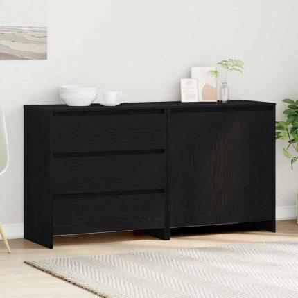 Novaro Széf 2 db Fekete 70 x 41 x 75 cm Szerelt Fa