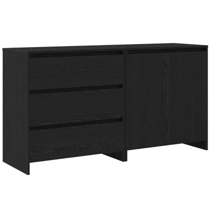 Novaro Széf 2 db Fekete 70 x 41 x 75 cm Szerelt Fa