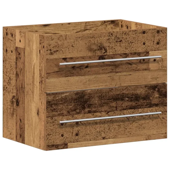 Novaro Fürdőszobai mosdószekrény 2 db Öreg fa 60 x 38,5 x 48 cm