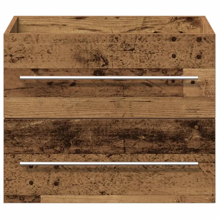 Novaro Fürdőszobai mosdószekrény 2 db Öreg fa 60 x 38,5 x 48 cm