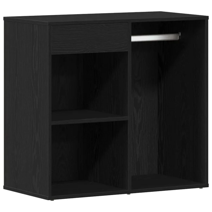 Novaro LED Sminkasztal Szett Fekete tölgy 140 x 40 x 140 cm Szerelt Fa