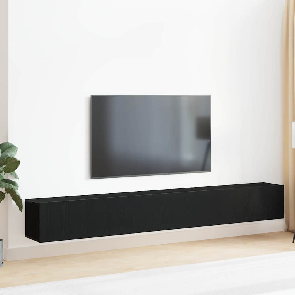 Novaro TV szekrény garnitúra 3 db Fekete tölgy Szerelt Fa